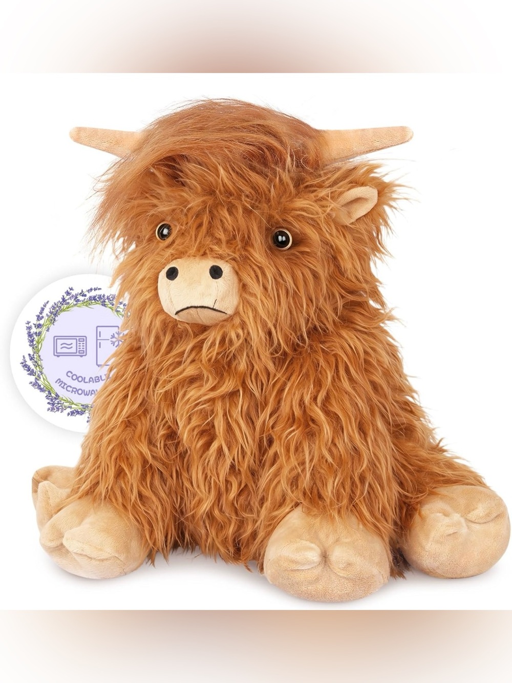 SuzziPals Highland Cow Heatable Coolable Microwavable Heating Pad Lavender Scent